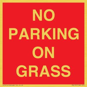NO PARKING ON GRASS